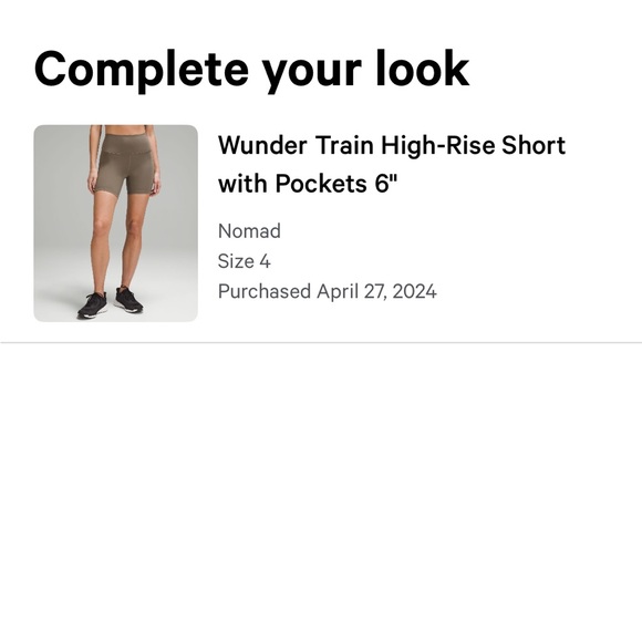 Lululemon Wunder High Rise Shorts - Picture 3 of 3